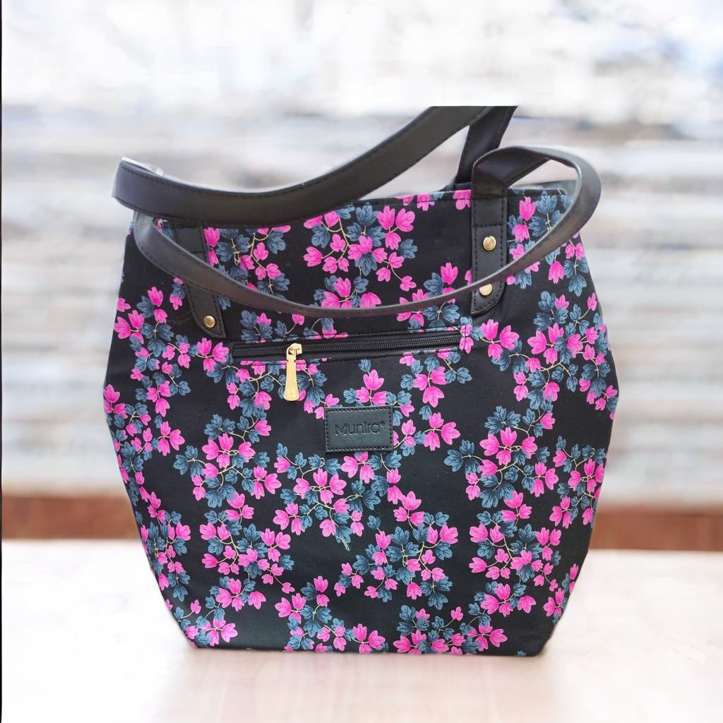 LukDope Modern Ikkat Bag - Stylish and Spacious Multi-Colored Tote
