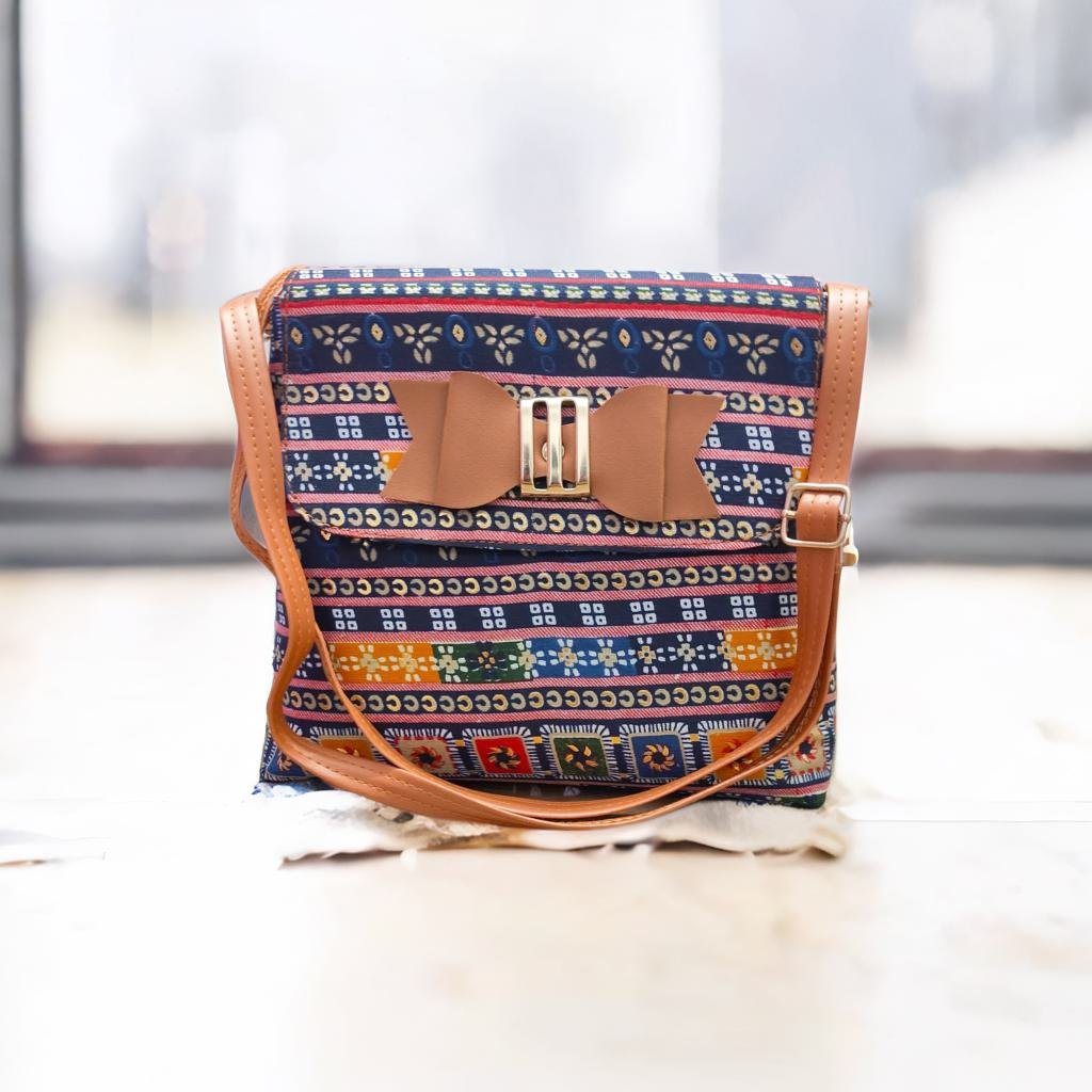 Stylish Multi-Color Printed Ikkat Bag